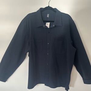 Joe Fresh Navy Shirt Snap Closure NWT Mens XL Casual Outdoor Office cotton blend